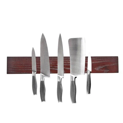 북미 블랙 호두나무 자석 칼 홀더